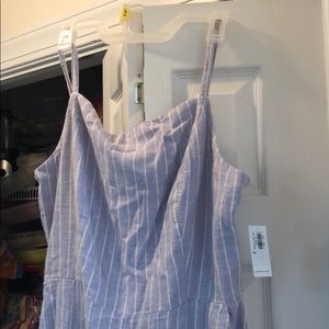 Old Navy blue and white strip romper